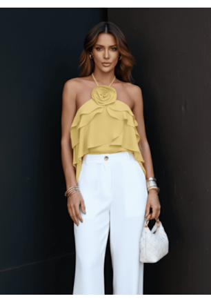 BLUSA FRENTE ÚNICA NEW CREPE