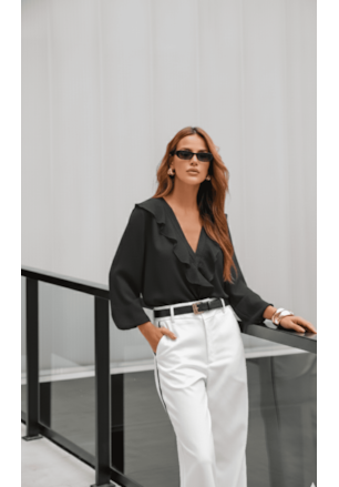 BLUSA MANGA LONGA MUSSELINE YORYU