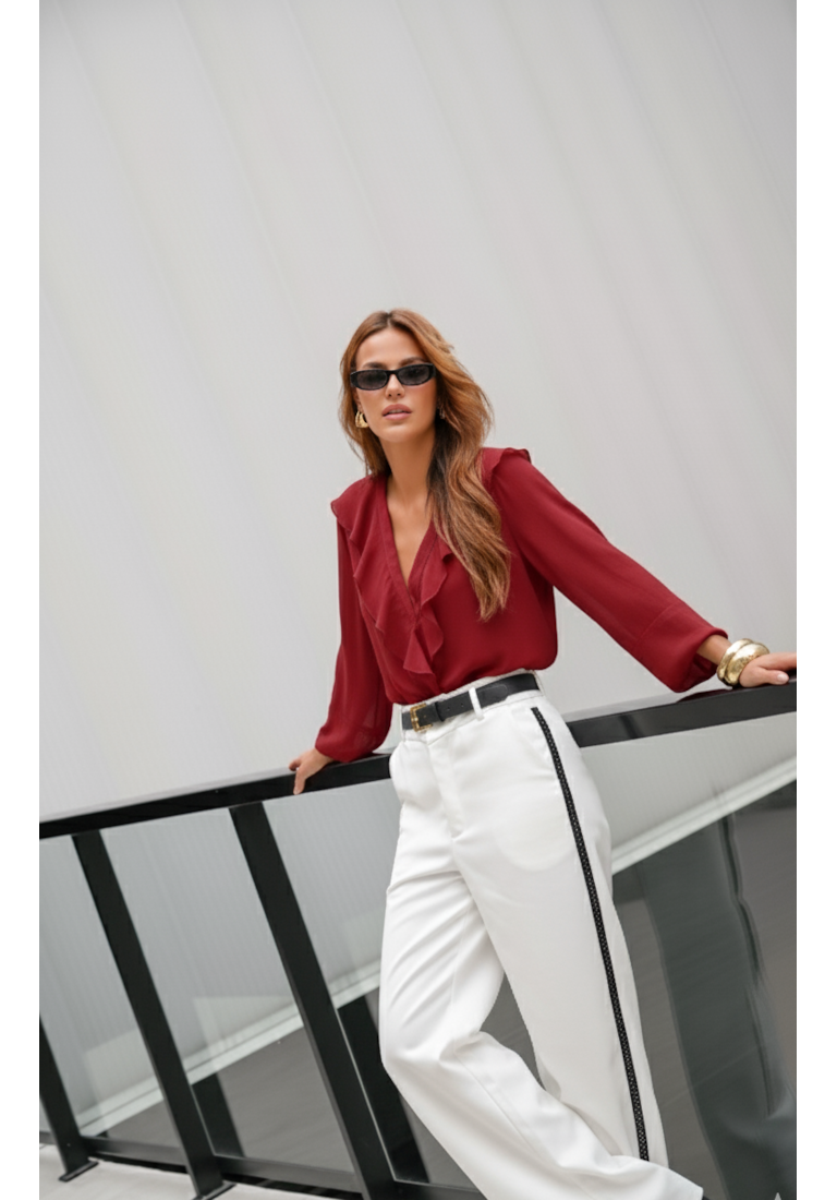 BLUSA MANGA LONGA MUSSELINE YORYU