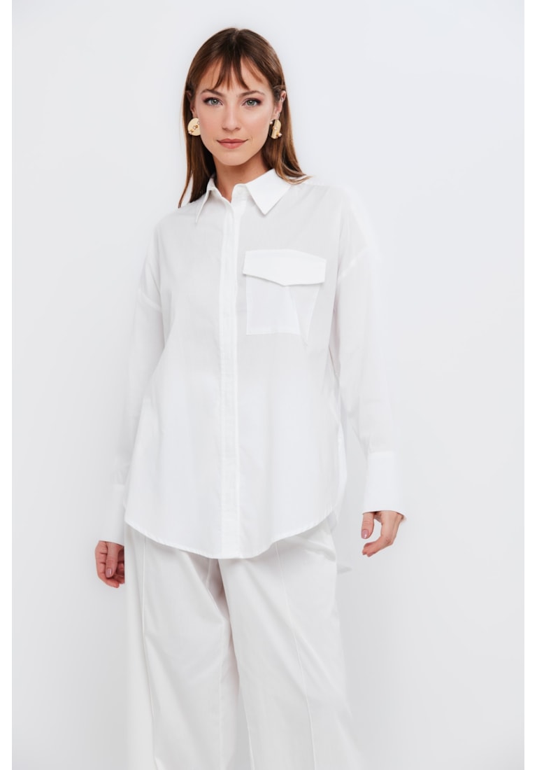 CAMISA MANGA LONGA COTTON POPLIN