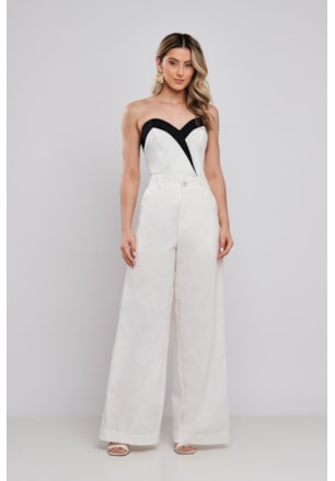 CONJUNTO TOP E CALÇA BICOLOR CURUCAYE
