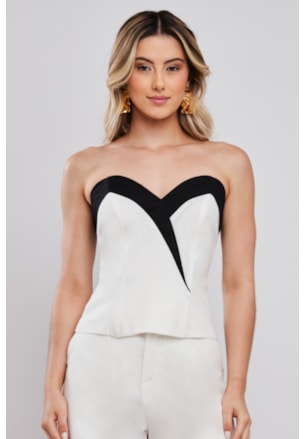 CONJUNTO TOP E CALÇA BICOLOR CURUCAYE