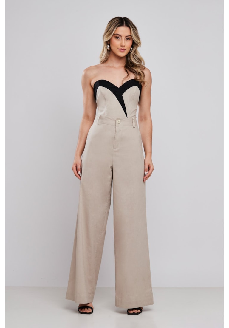 CONJUNTO TOP E CALÇA BICOLOR CURUCAYE