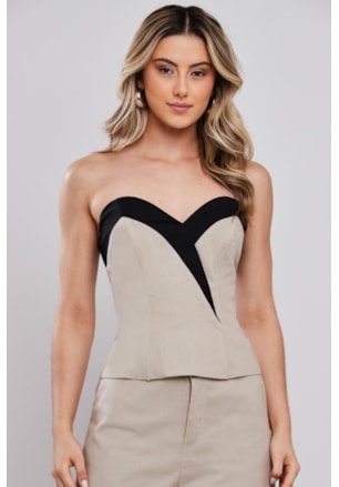 CONJUNTO TOP E CALÇA BICOLOR CURUCAYE