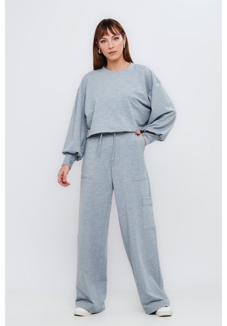 CONJUNTO TOP E CALÇA MOLETINHO