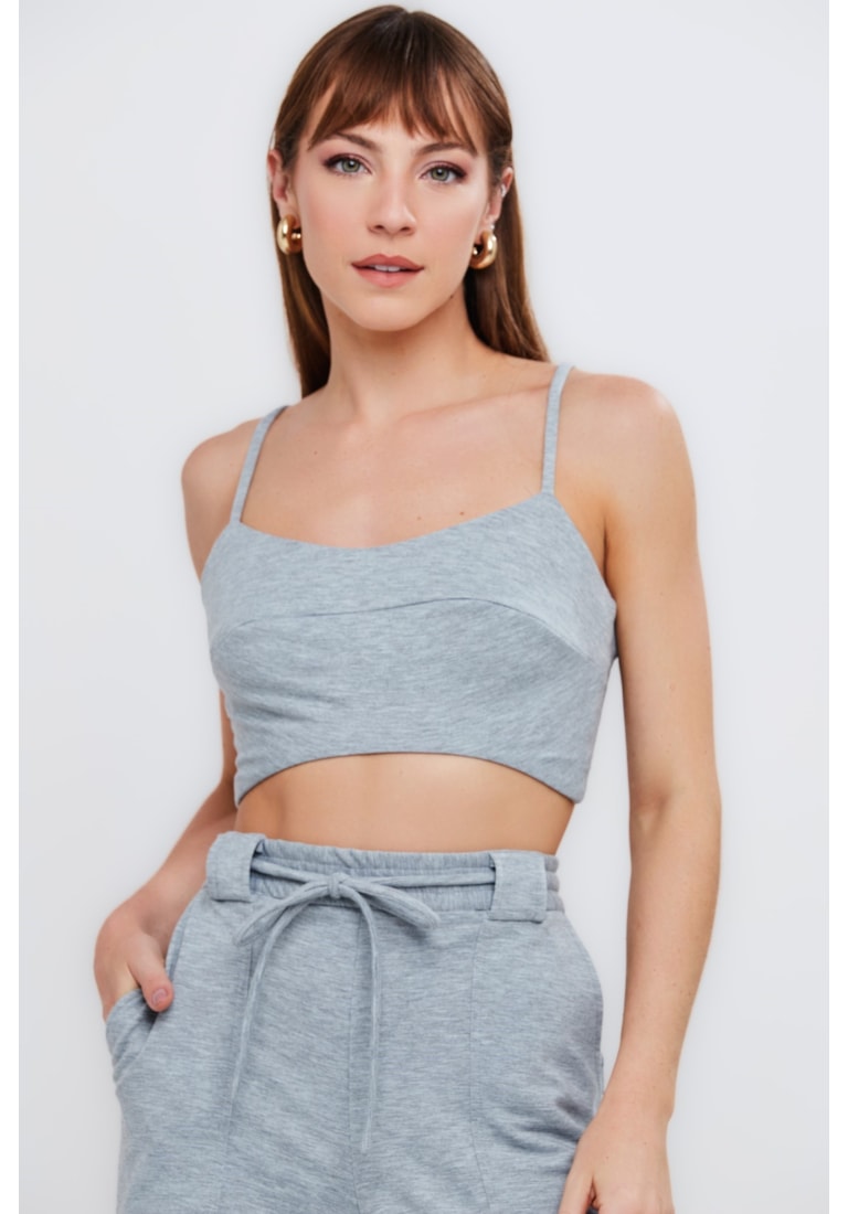 CONJUNTO TOP E CALÇA MOLETINHO