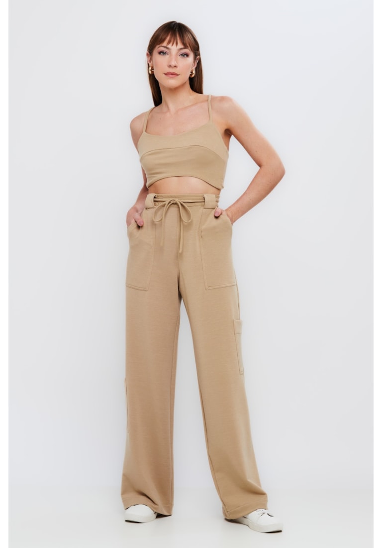 CONJUNTO TOP E CALÇA MOLETINHO