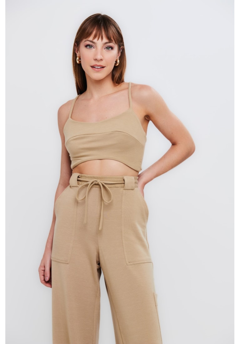 CONJUNTO TOP E CALÇA MOLETINHO