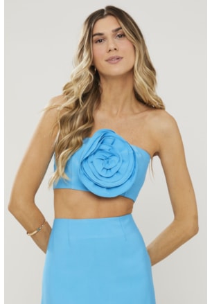 CONJUNTO TOP FLOR E SAIA BETH