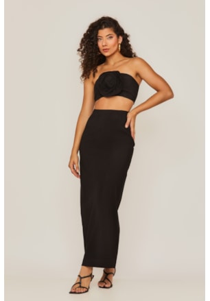 CONJUNTO TOP FLOR E SAIA BETH