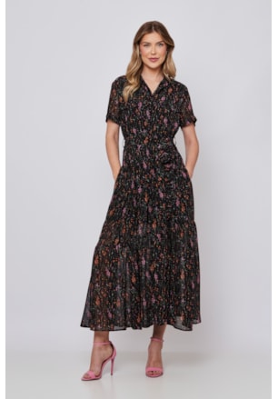 VESTIDO LONGO FLORES COLOR RAQUEL