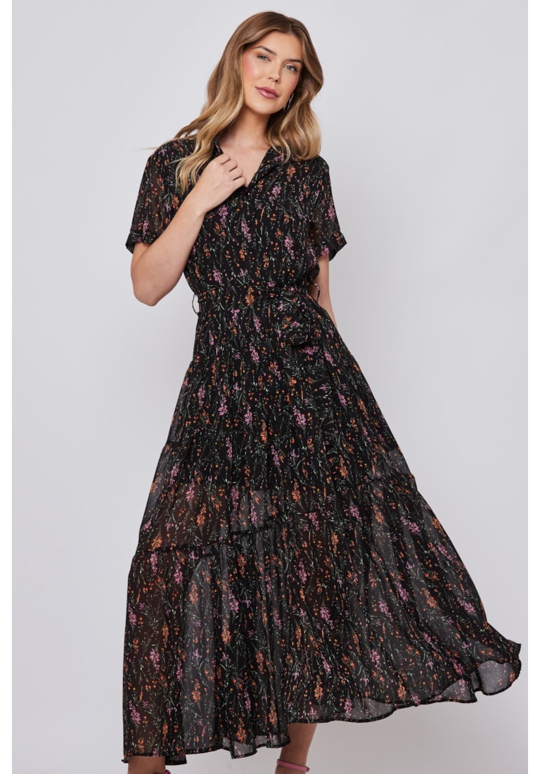 VESTIDO LONGO FLORES COLOR RAQUEL