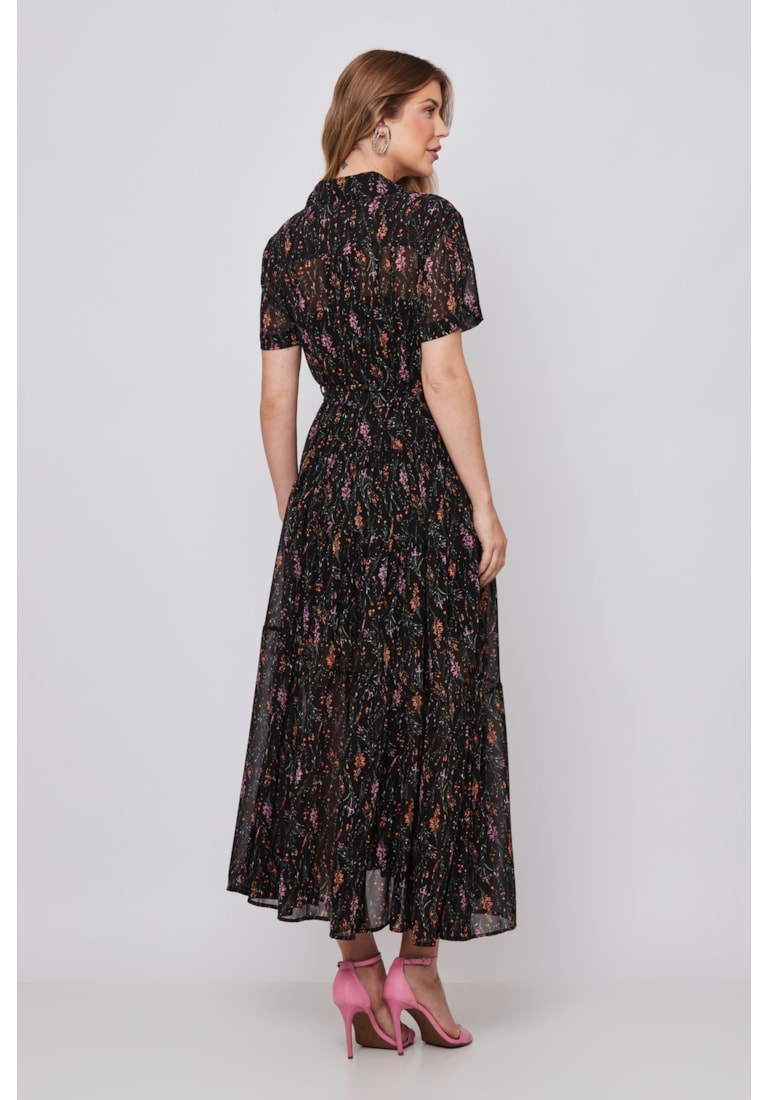 VESTIDO LONGO FLORES COLOR RAQUEL