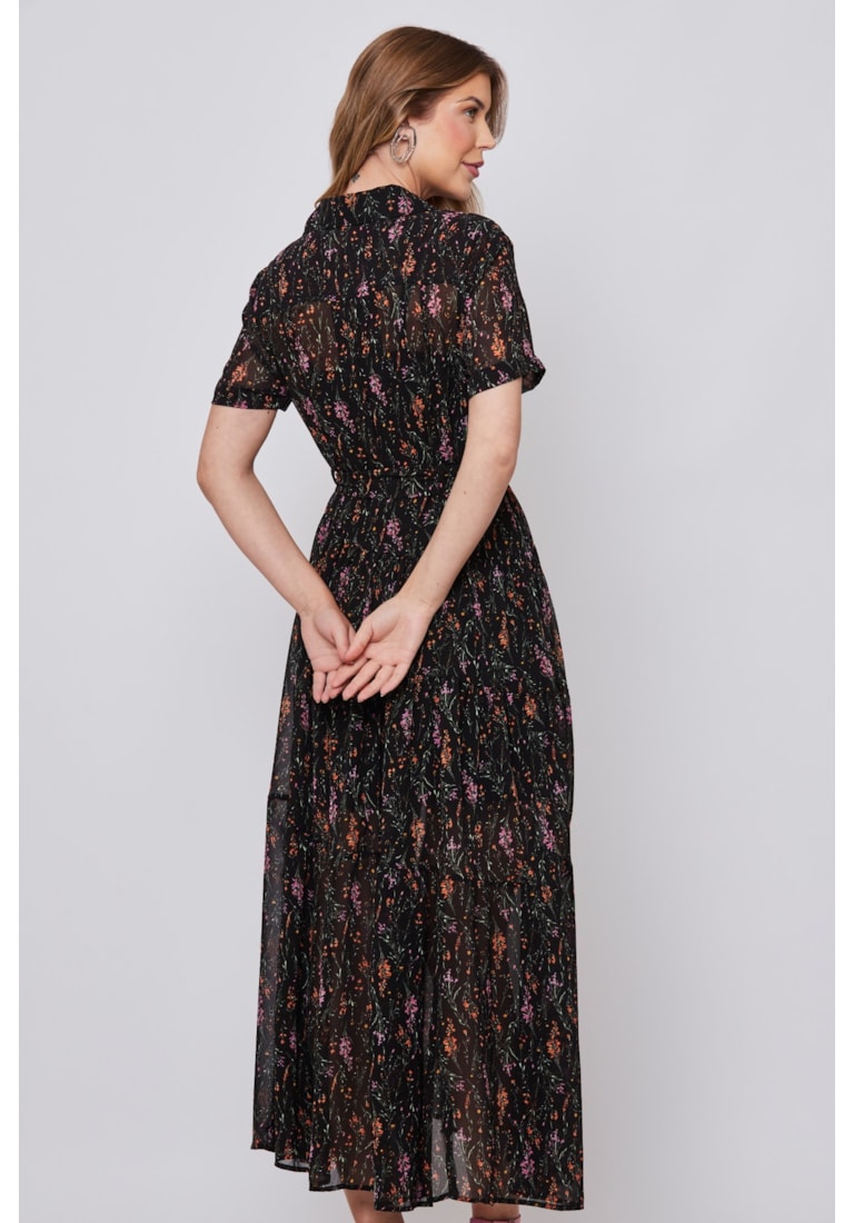 VESTIDO LONGO FLORES COLOR RAQUEL