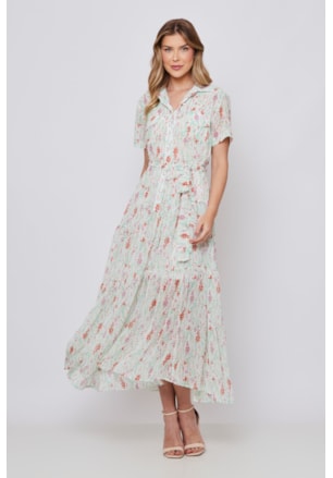 VESTIDO LONGO FLORES COLOR RAQUEL