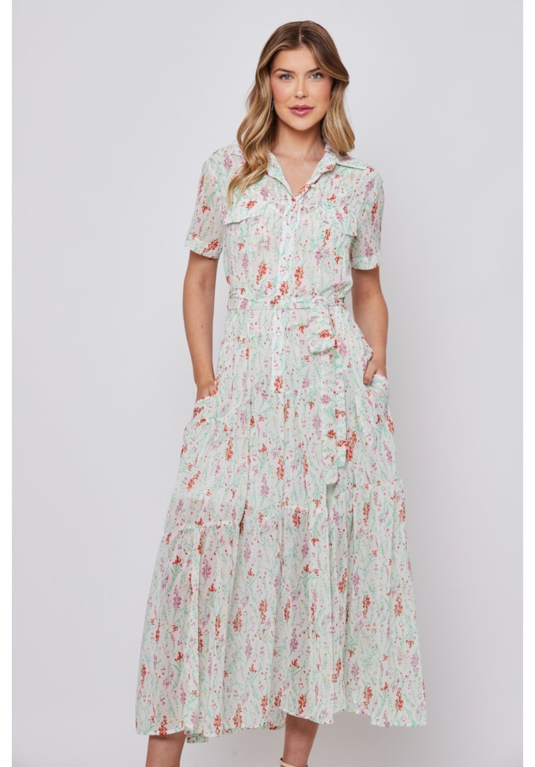 VESTIDO LONGO FLORES COLOR RAQUEL