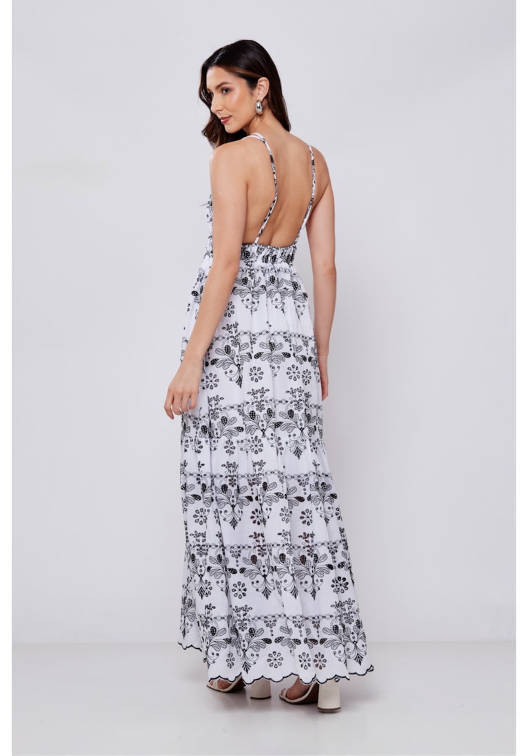 VESTIDO LONGO LAISE BICOLOR