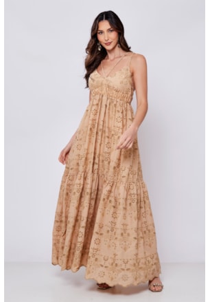 VESTIDO LONGO LAISE BICOLOR