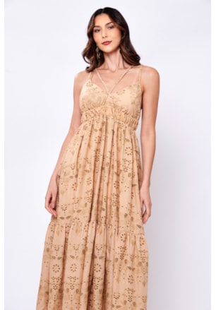 VESTIDO LONGO LAISE BICOLOR