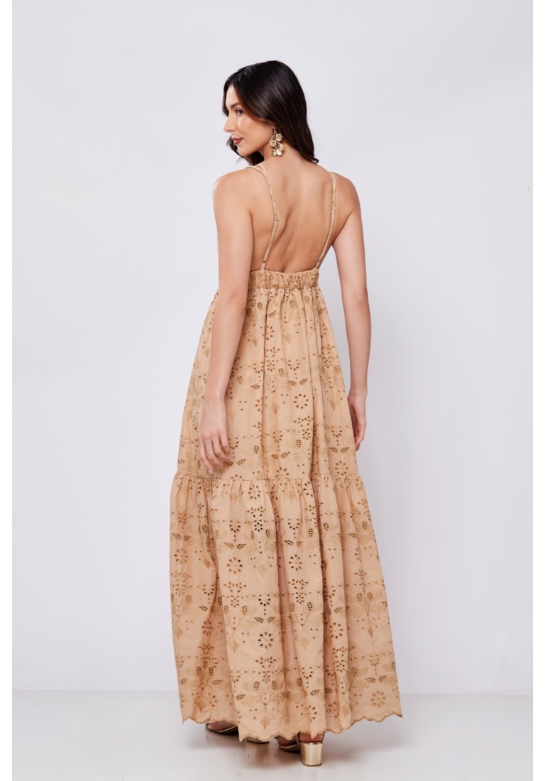 VESTIDO LONGO LAISE BICOLOR