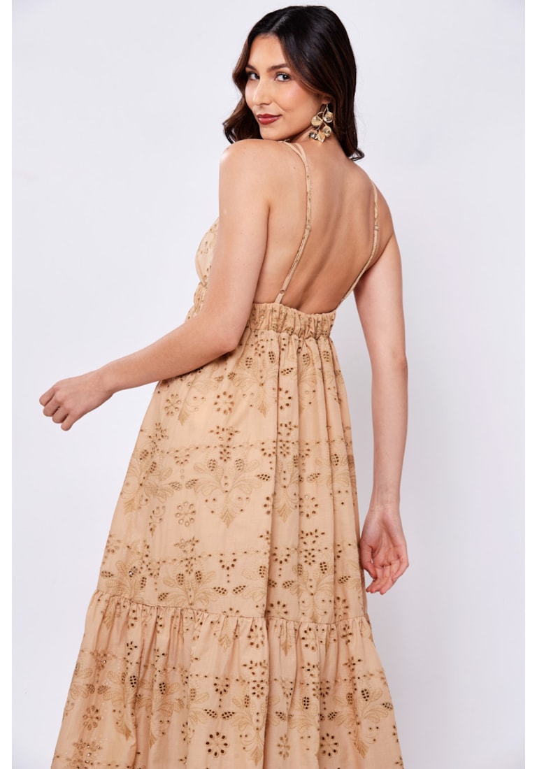 VESTIDO LONGO LAISE BICOLOR