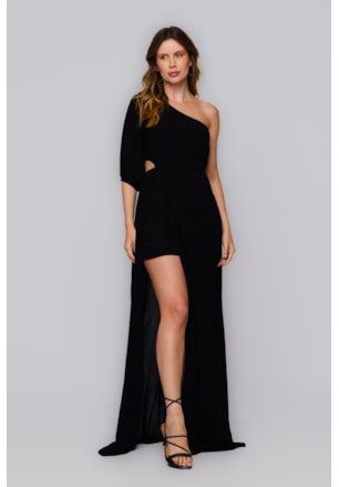 VESTIDO LONGO MANGA UNICA MARCONI
