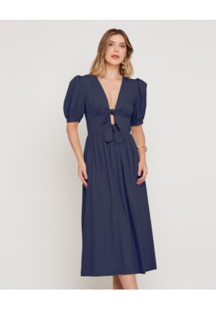 VESTIDO MIDI AMARRAÇÕES LINA