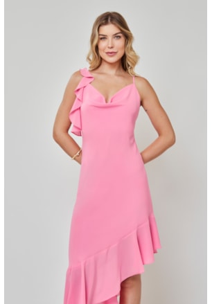 VESTIDO MIDI BABADO AVA