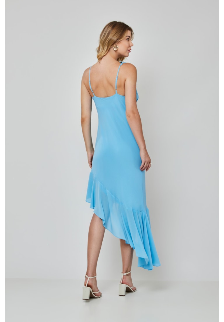 VESTIDO MIDI BABADO AVA