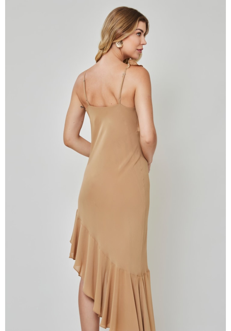 VESTIDO MIDI BABADO AVA