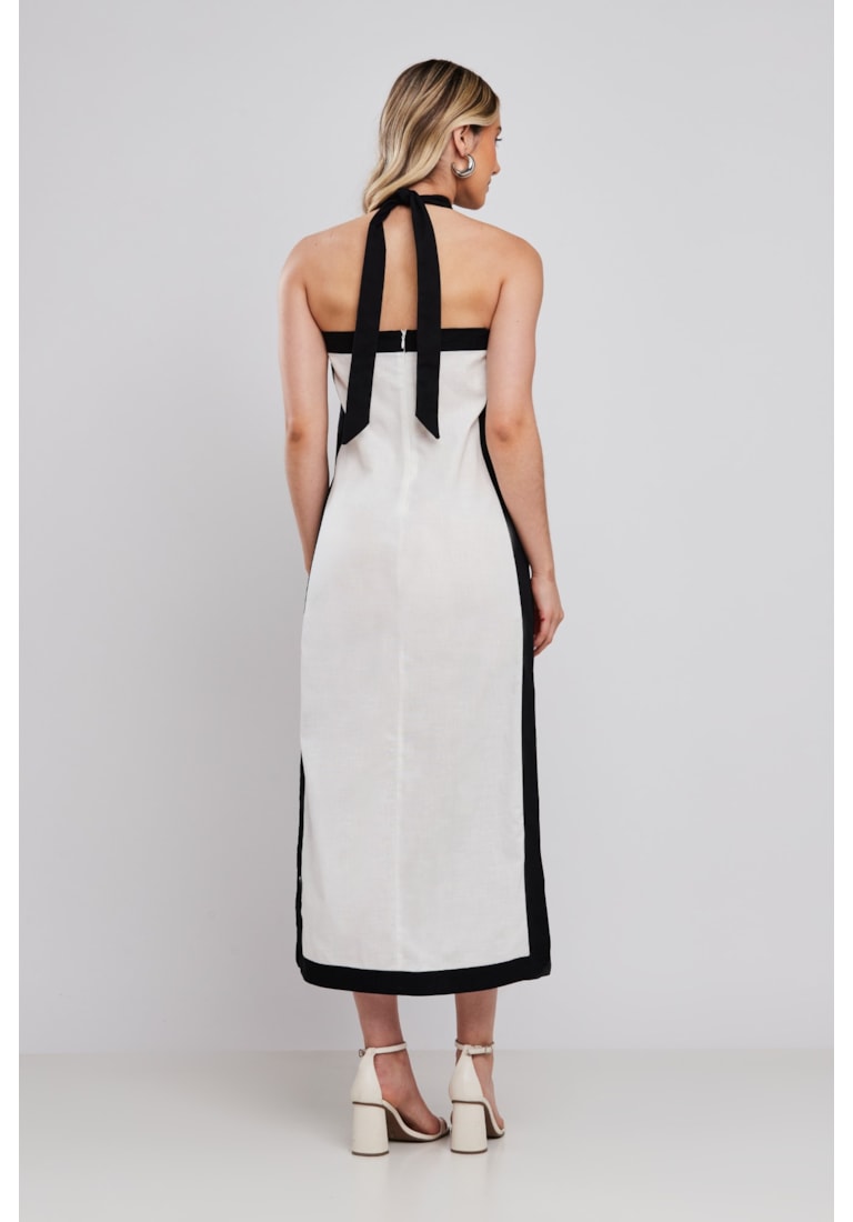 VESTIDO MIDI BICOLOR CURUCAYE