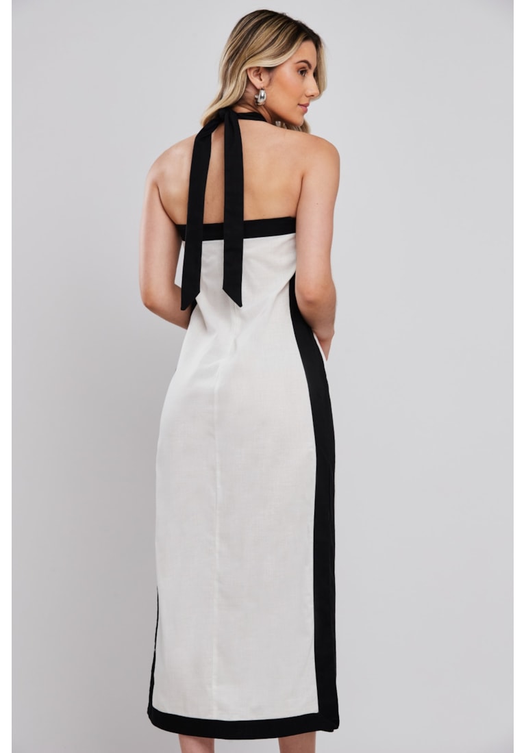 VESTIDO MIDI BICOLOR CURUCAYE