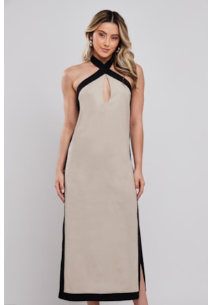 VESTIDO MIDI BICOLOR CURUCAYE