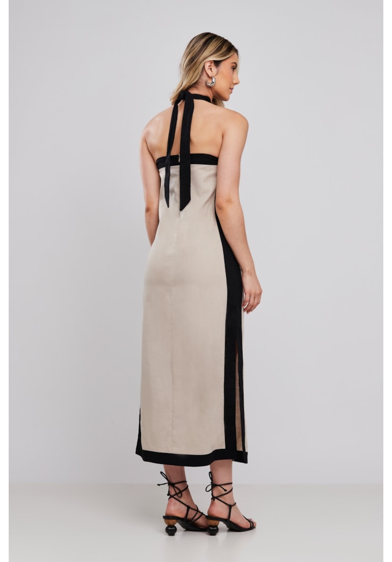 VESTIDO MIDI BICOLOR CURUCAYE