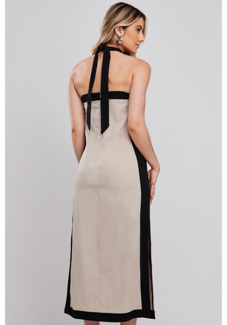 VESTIDO MIDI BICOLOR CURUCAYE