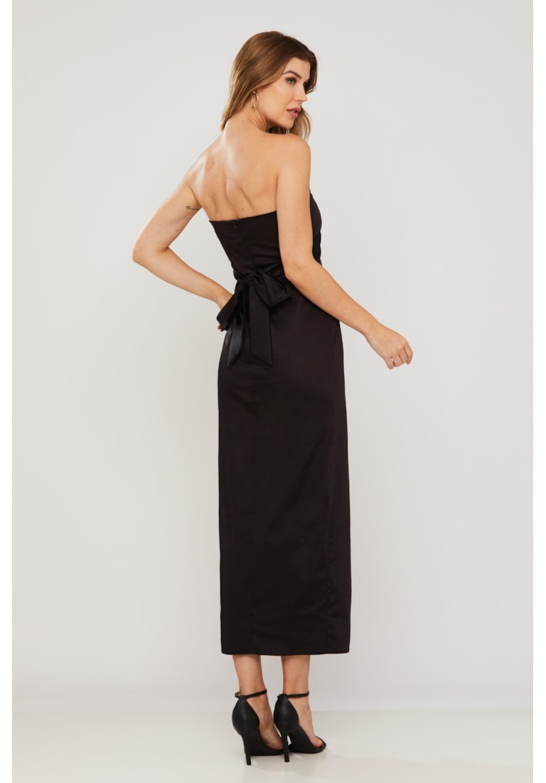 VESTIDO MIDI FLOR CELESTE