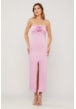 VESTIDO MIDI FLOR CELESTE