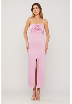 VESTIDO MIDI FLOR CELESTE