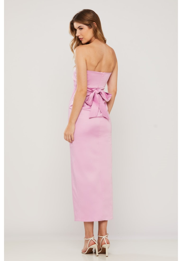 VESTIDO MIDI FLOR CELESTE
