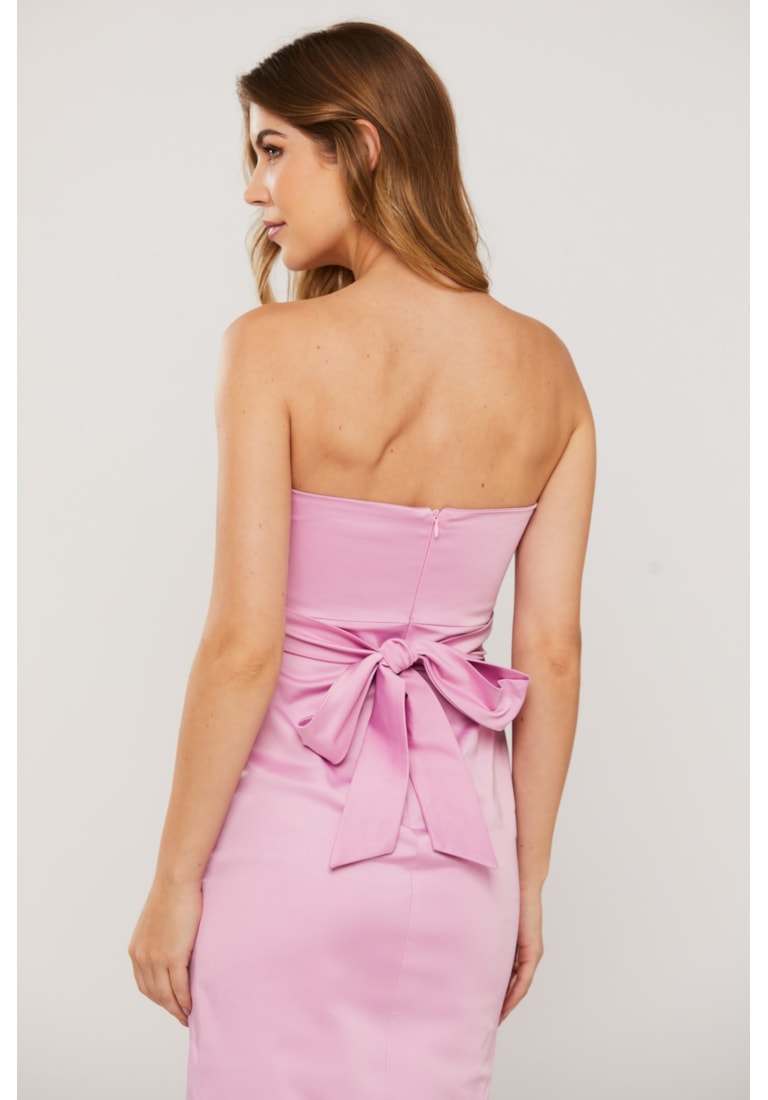 VESTIDO MIDI FLOR CELESTE