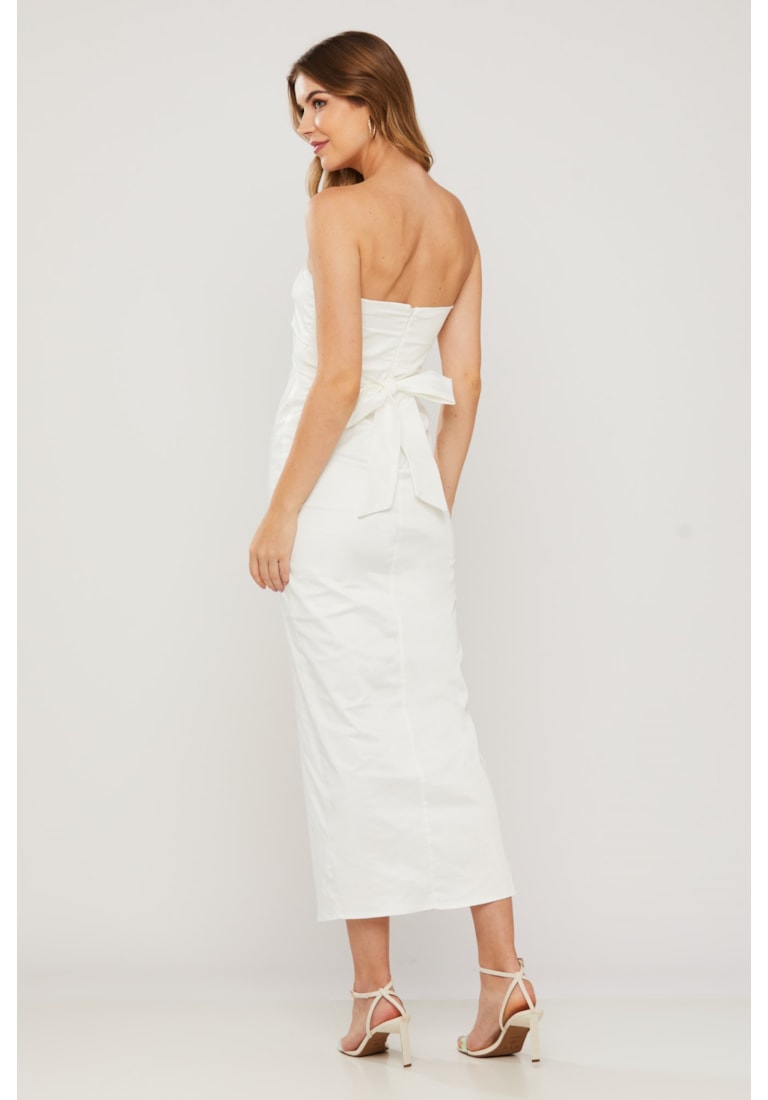 VESTIDO MIDI FLOR CELESTE