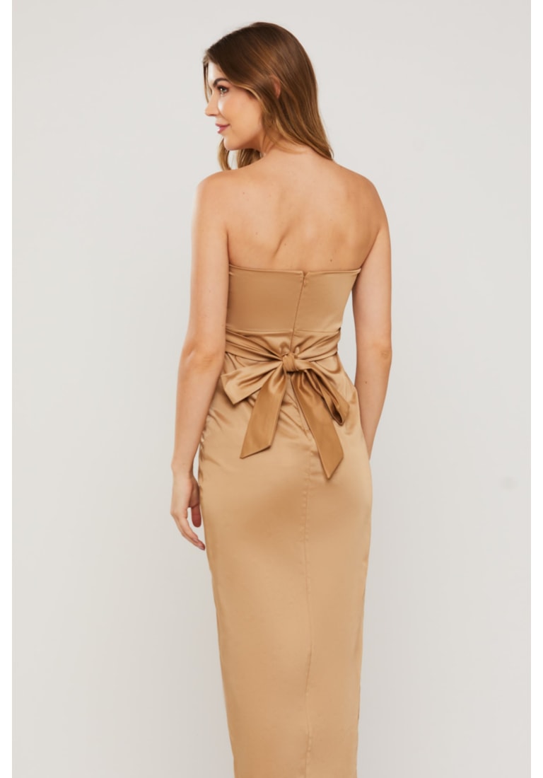 VESTIDO MIDI FLOR CELESTE