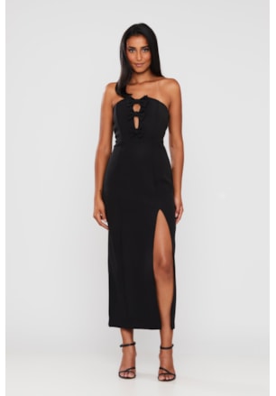 VESTIDO MIDI LAÇOS ALFAIATARIA VIENA