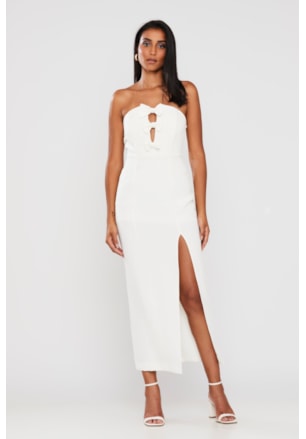 VESTIDO MIDI LAÇOS ALFAIATARIA VIENA