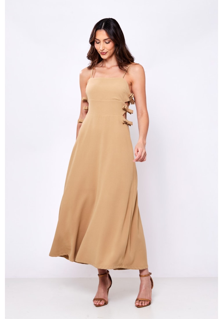 VESTIDO MIDI LAÇOS MARSELLA