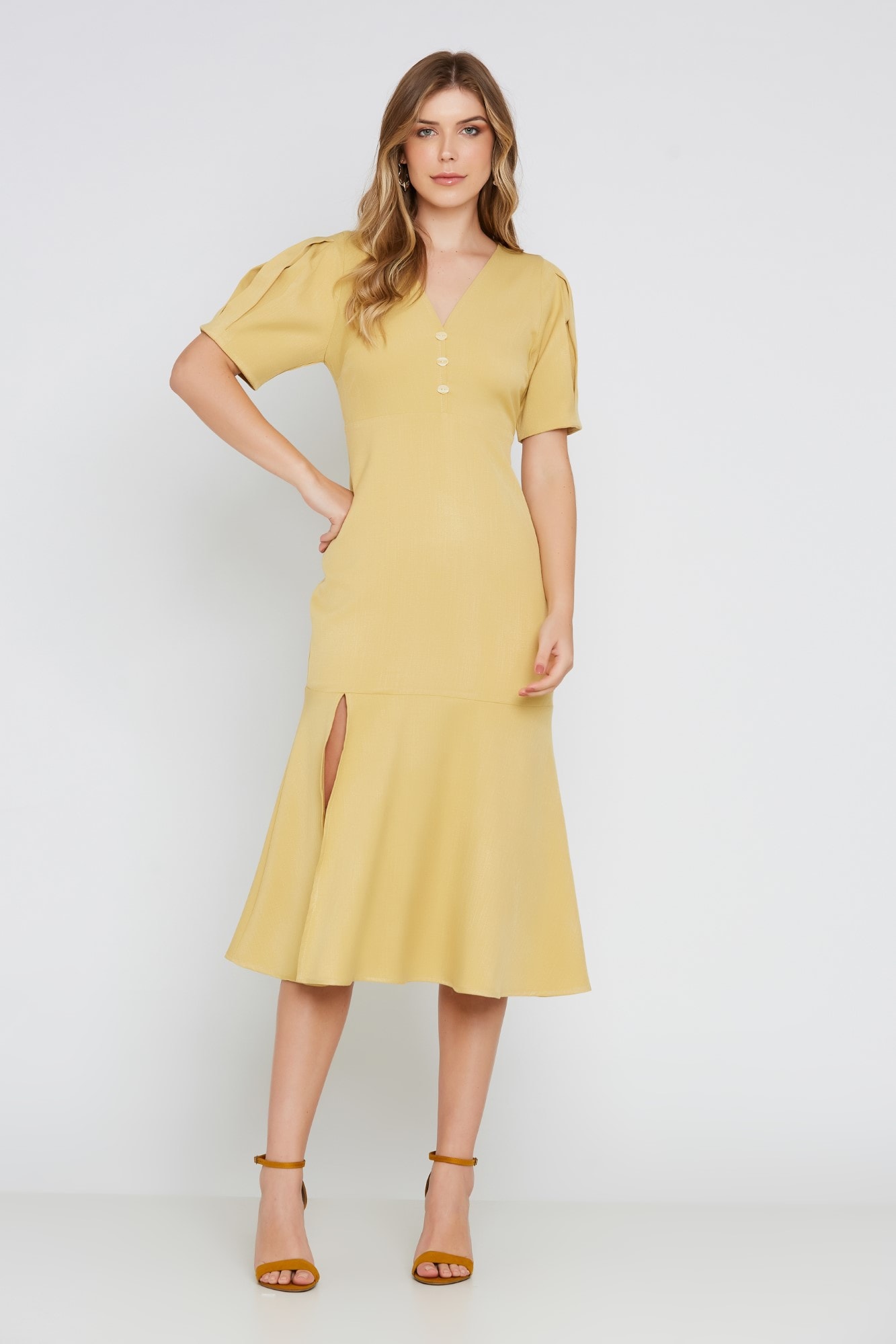 vestido mídi sereia